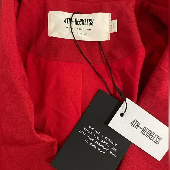 ASOS 4th & Reckless Blazer 90s Relaxed Double Breasted Office Siren New - Picture 14 of 14